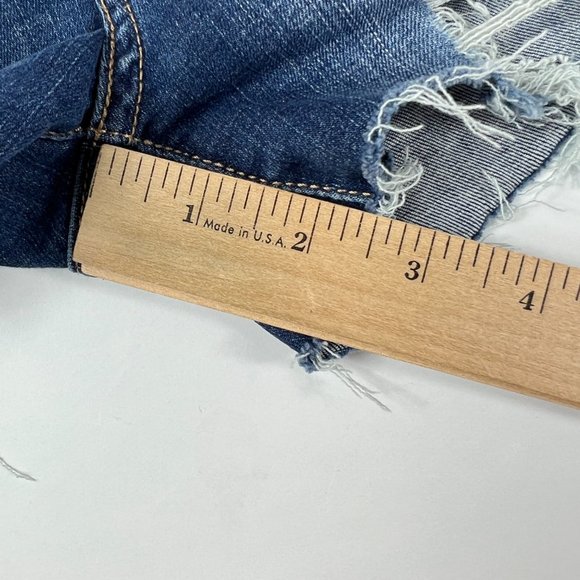 Levi's Jean Short Womens 25 720 High Rise Skinny Blue Faded Cut Offs Denim Jorts - Picture 13 of 16